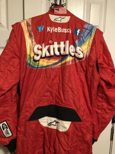 Kyle Busch 18 Skittles Alpinestars Nascar Race Used Drivers Firesuit ...
