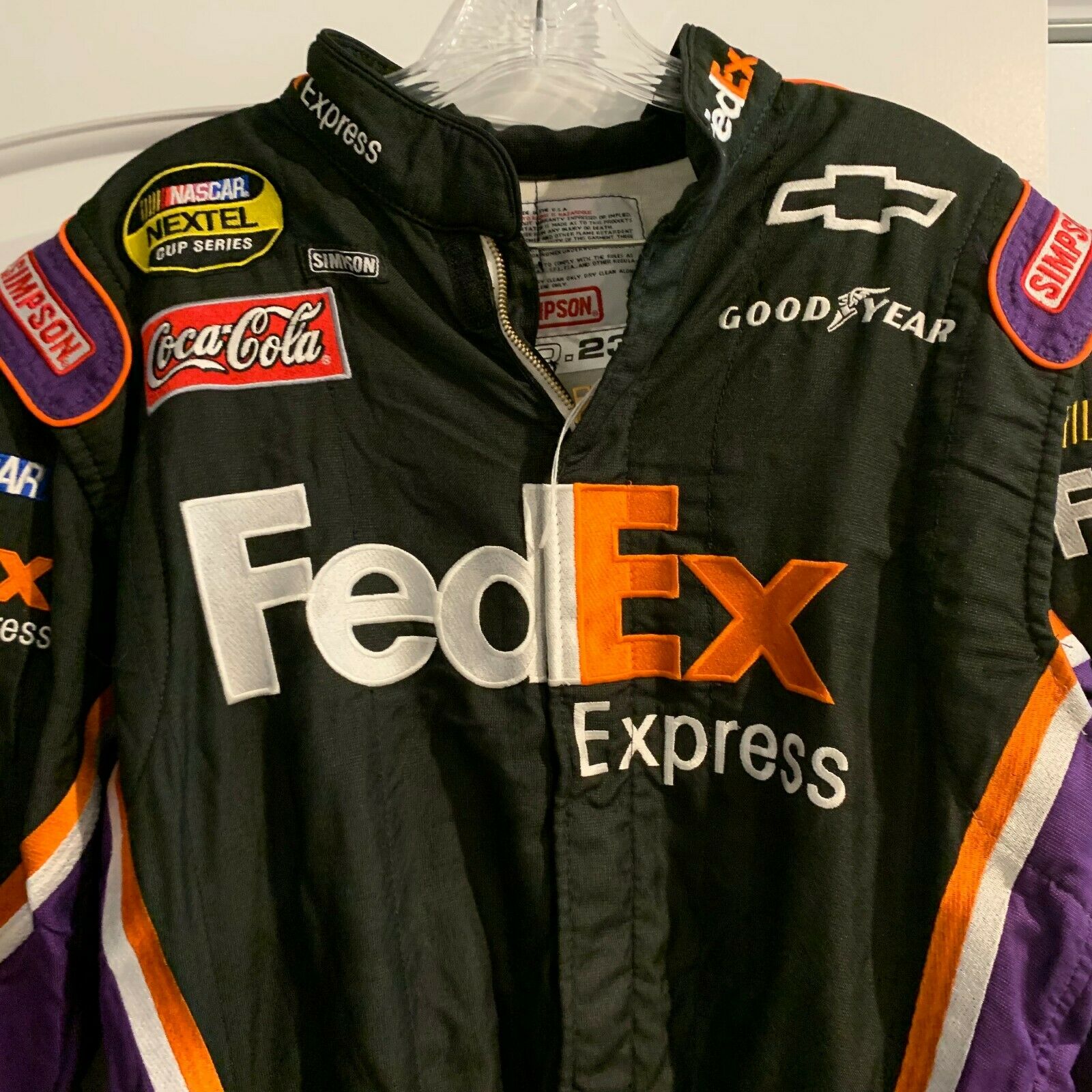 AUTHENTIC Denny Hamlin Fedex Express NASCAR Driving Suit * the real ...
