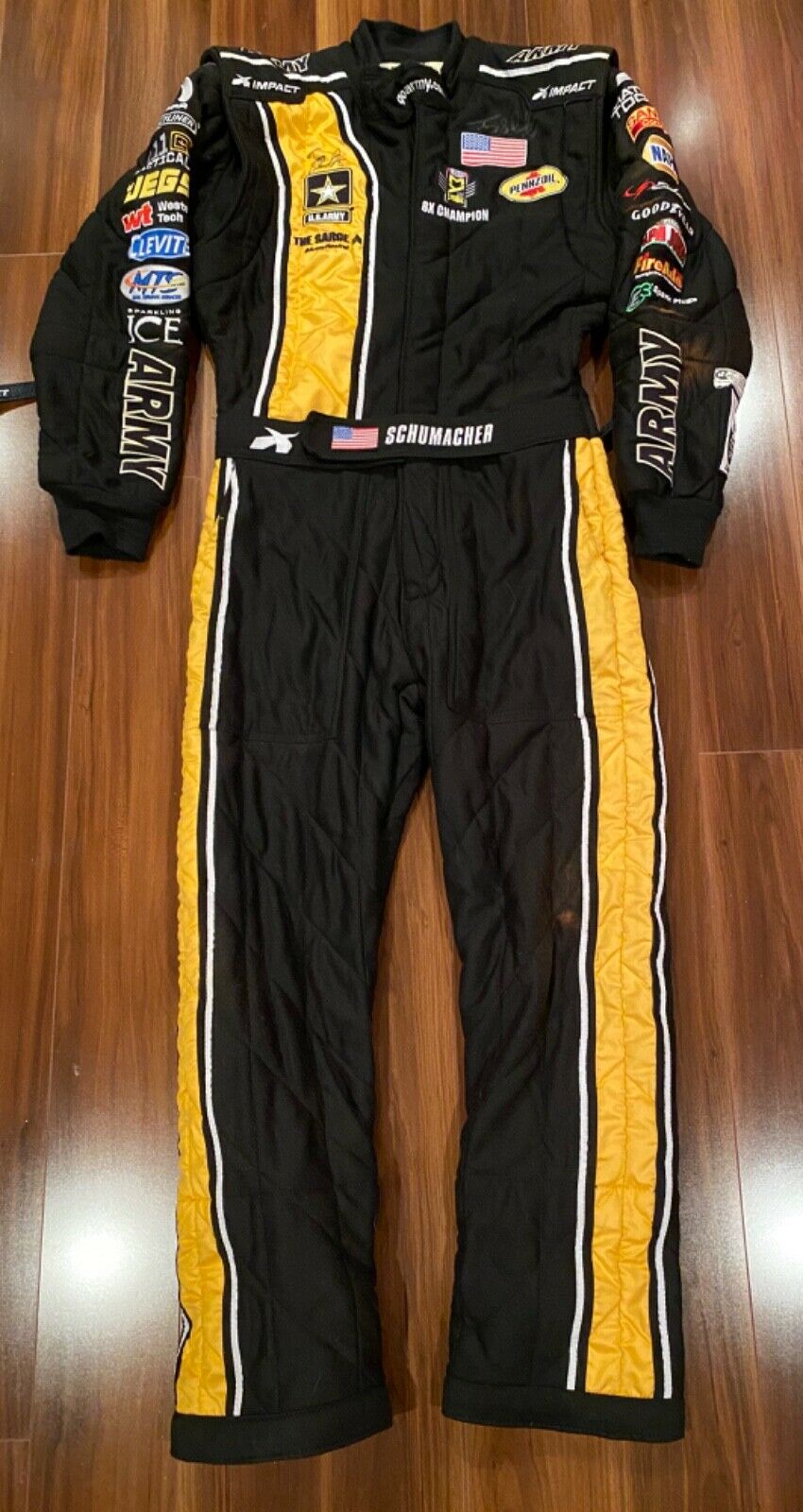 Tony Schumacher 2017 Race Used Worn Drivers suit Fire Suit Autographed