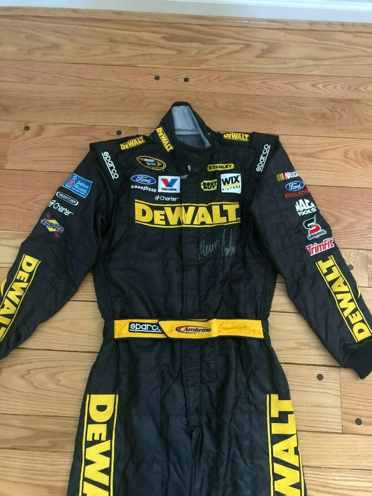 DeWALT Marcos Ambrose NASCAR Race Used Drivers Firesuit - VERY RARE ...
